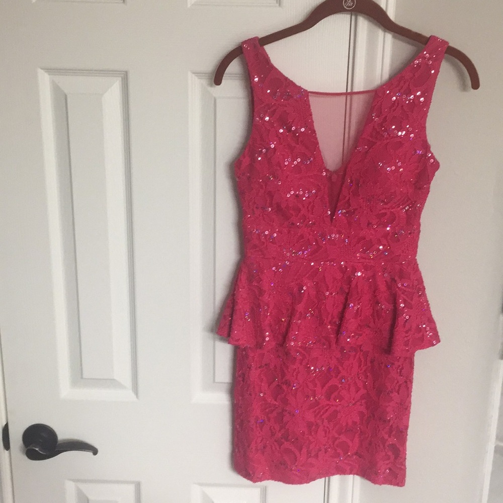 Hailey Logan by Adrianna Papell - Hot Pink Mini